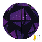 Purple Crystal Cosmic Galaxy Space Print Basketball