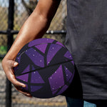 Purple Crystal Cosmic Galaxy Space Print Basketball