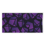 Purple Crystal Cosmic Galaxy Space Print Beach Towel
