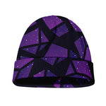 Purple Crystal Cosmic Galaxy Space Print Beanie