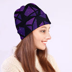 Purple Crystal Cosmic Galaxy Space Print Beanie