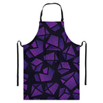 Purple Crystal Cosmic Galaxy Space Print Bib Apron With Pocket