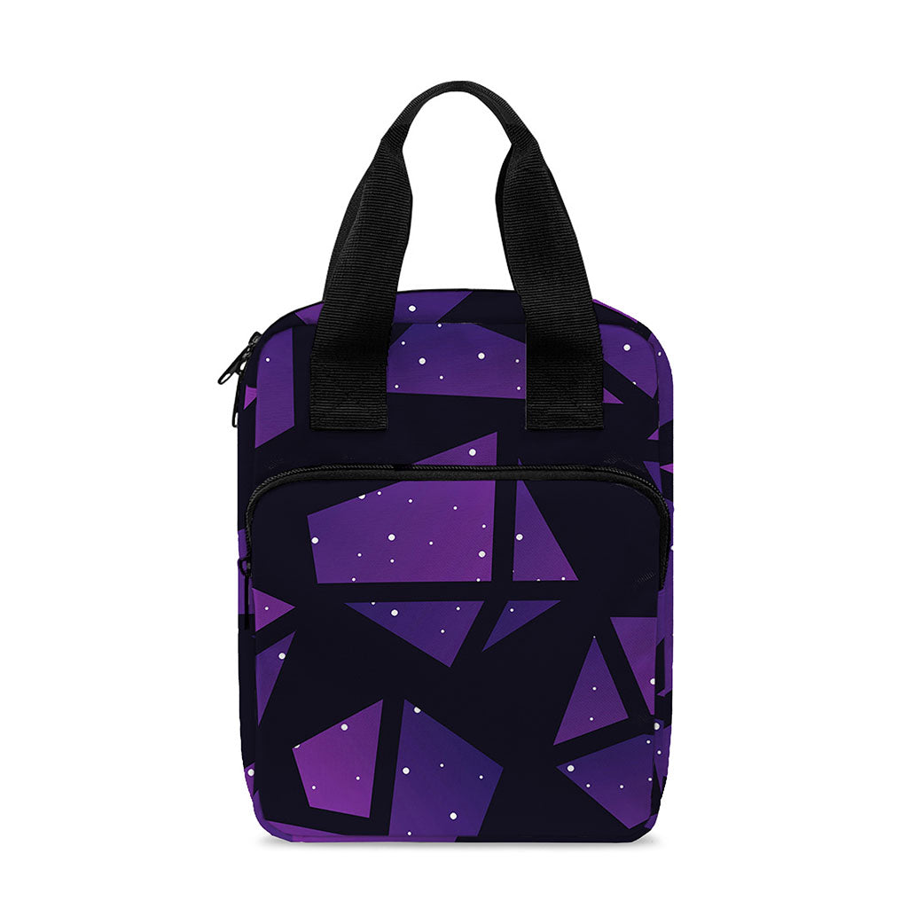 Purple Crystal Cosmic Galaxy Space Print Bible Tote Bag