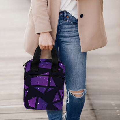 Purple Crystal Cosmic Galaxy Space Print Bible Tote Bag