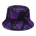Purple Crystal Cosmic Galaxy Space Print Bucket Hat