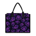Purple Crystal Cosmic Galaxy Space Print Canvas Tote Bag