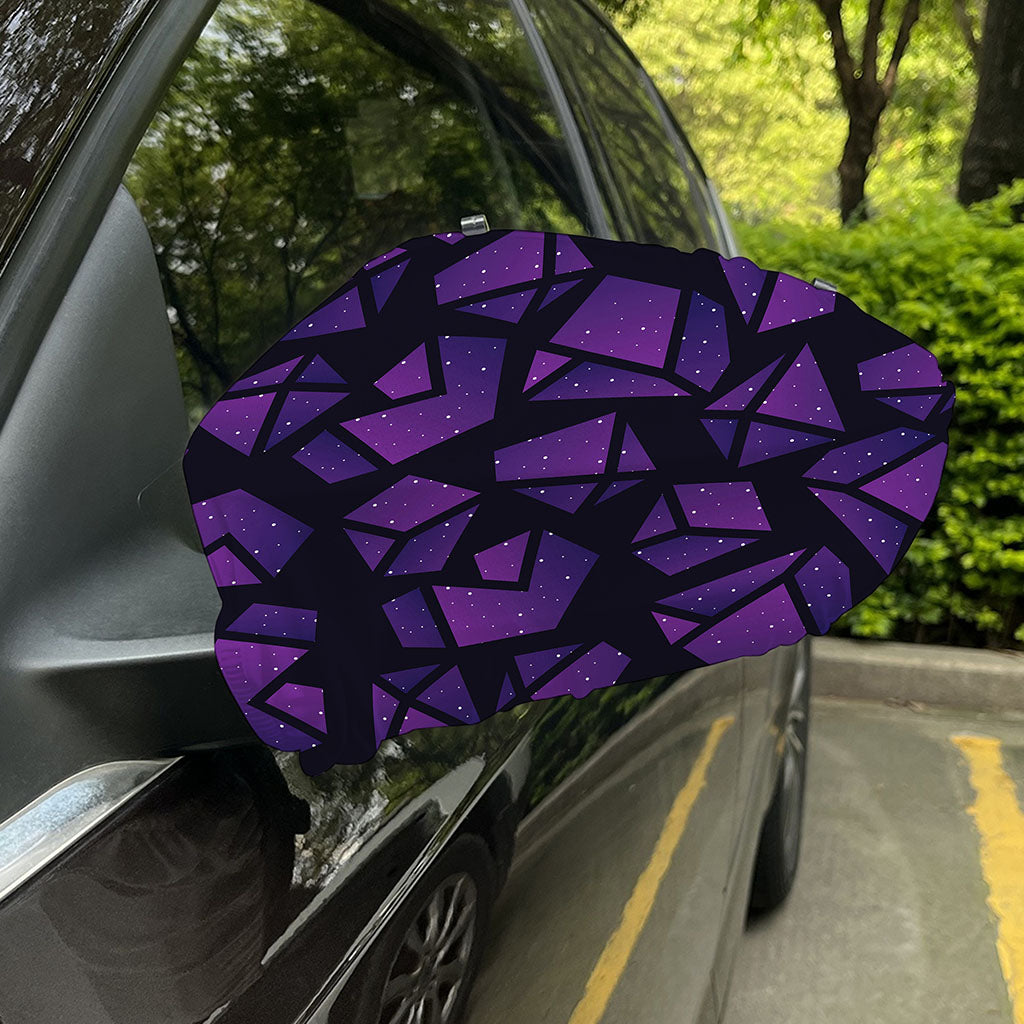 Purple Crystal Cosmic Galaxy Space Print Car Side Mirror Covers