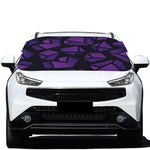 Purple Crystal Cosmic Galaxy Space Print Car Windshield Snow Cover