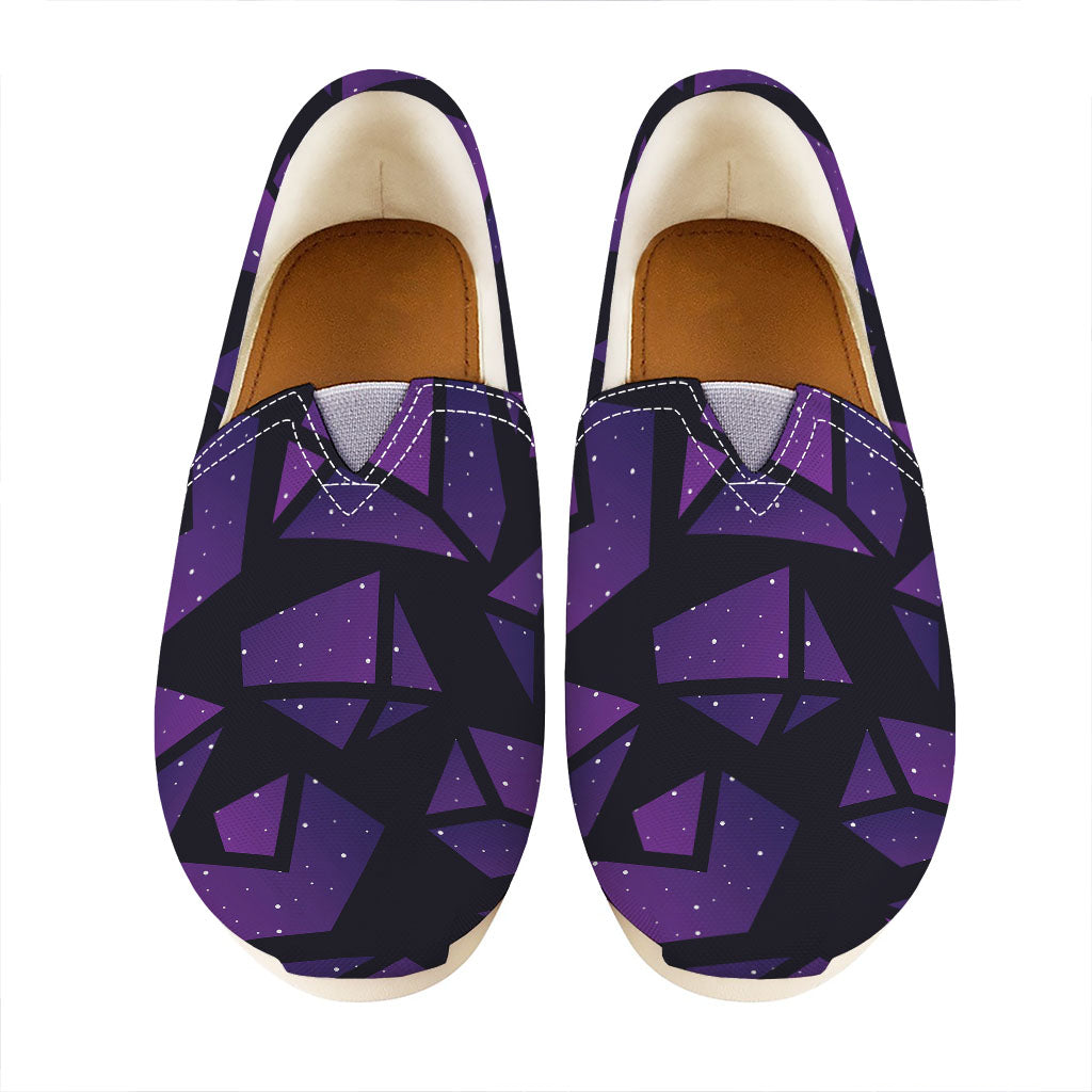 Purple Crystal Cosmic Galaxy Space Print Casual Shoes
