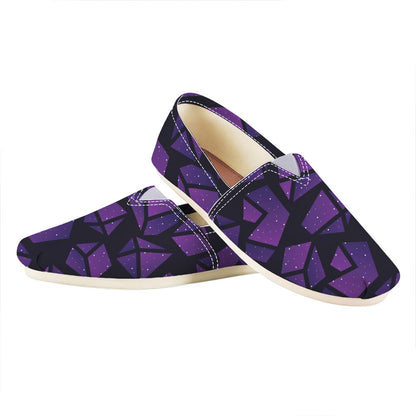 Purple Crystal Cosmic Galaxy Space Print Casual Shoes