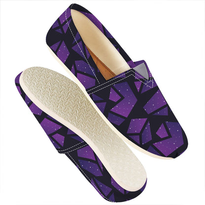Purple Crystal Cosmic Galaxy Space Print Casual Shoes