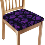 Purple Crystal Cosmic Galaxy Space Print Chair Cushion Cover