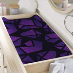 Purple Crystal Cosmic Galaxy Space Print Changing Pad Cover