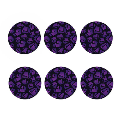 Purple Crystal Cosmic Galaxy Space Print Coaster Set