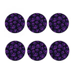 Purple Crystal Cosmic Galaxy Space Print Coaster Set