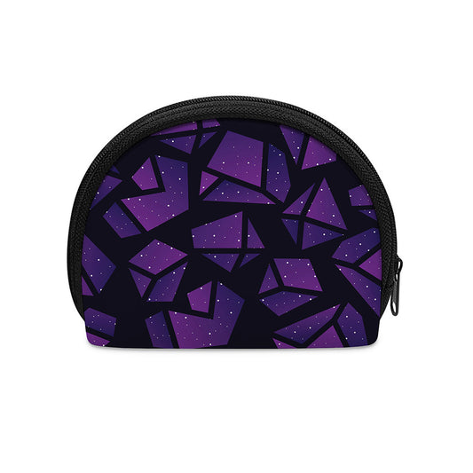 Purple Crystal Cosmic Galaxy Space Print Coin Purse