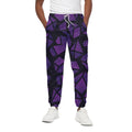 Purple Crystal Cosmic Galaxy Space Print Cotton Sweatpants
