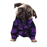 Purple Crystal Cosmic Galaxy Space Print Dog Zip Up Jacket