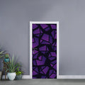 Purple Crystal Cosmic Galaxy Space Print Door Sticker