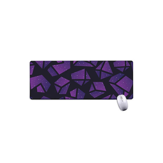 Purple Crystal Cosmic Galaxy Space Print Extended Mouse Pad