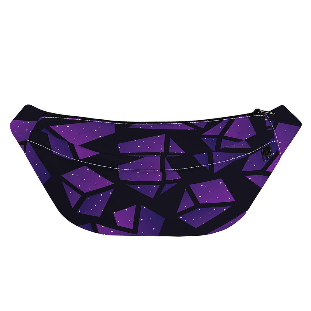 Purple Crystal Cosmic Galaxy Space Print Fanny Pack