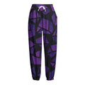 Purple Crystal Cosmic Galaxy Space Print Fleece Lined Knit Pants