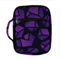 Purple Crystal Cosmic Galaxy Space Print Front Pocket Bible Bag