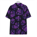 Purple Crystal Cosmic Galaxy Space Print Hawaiian Shirt
