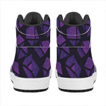 Purple Crystal Cosmic Galaxy Space Print High Top Leather Sneakers