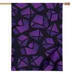 Purple Crystal Cosmic Galaxy Space Print House Flag