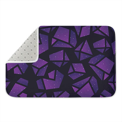 Purple Crystal Cosmic Galaxy Space Print Indoor Door Mat