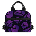 Purple Crystal Cosmic Galaxy Space Print Insulated Lunch Bag
