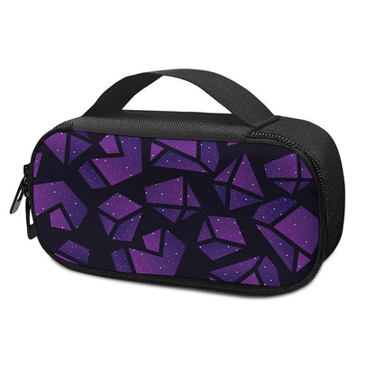 Purple Crystal Cosmic Galaxy Space Print Insulin Cooler Travel Case
