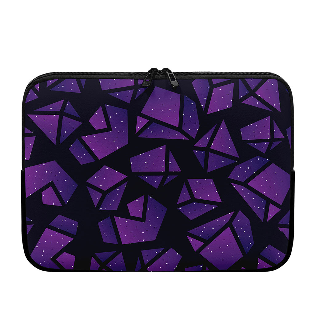 Purple Crystal Cosmic Galaxy Space Print Laptop Sleeve