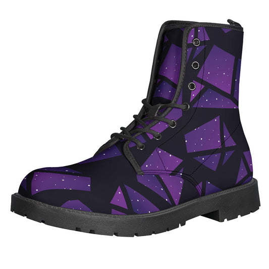 Purple Crystal Cosmic Galaxy Space Print Backpack