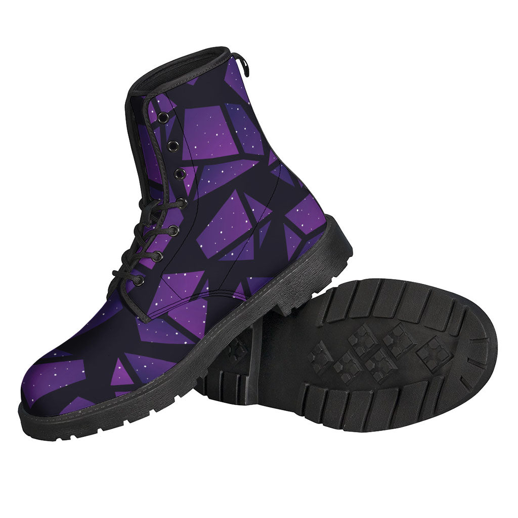 Purple Crystal Cosmic Galaxy Space Print Backpack