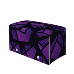 Purple Crystal Cosmic Galaxy Space Print Leather Tissue Box Cover
