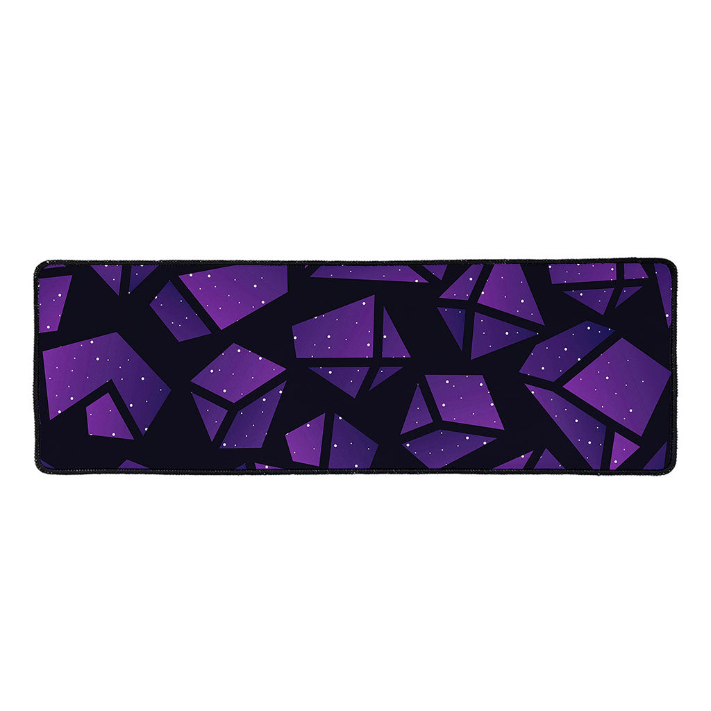 Purple Crystal Cosmic Galaxy Space Print Long Kitchen Mat