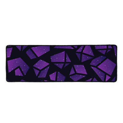 Purple Crystal Cosmic Galaxy Space Print Long Kitchen Mat