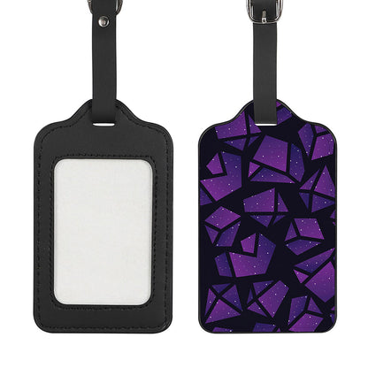 Purple Crystal Cosmic Galaxy Space Print Luggage Tag