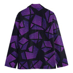 Purple Crystal Cosmic Galaxy Space Print Men's Blazer