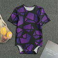 Purple Crystal Cosmic Galaxy Space Print Men's Bodysuit