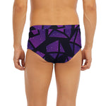 Purple Crystal Cosmic Galaxy Space Print Men's Briefs