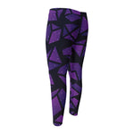 Purple Crystal Cosmic Galaxy Space Print Men's Compression Pants