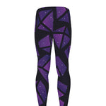 Purple Crystal Cosmic Galaxy Space Print Men's leggings