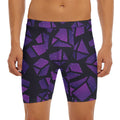 Purple Crystal Cosmic Galaxy Space Print Men's Long Boxer Briefs