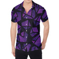 Purple Crystal Cosmic Galaxy Space Print Men's Shirt