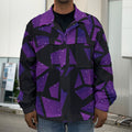 Purple Crystal Cosmic Galaxy Space Print Men's Shirt Jacket