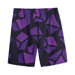 Purple Crystal Cosmic Galaxy Space Print Men's Sports Shorts