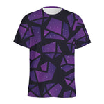 Purple Crystal Cosmic Galaxy Space Print Men's Sports T-Shirt
